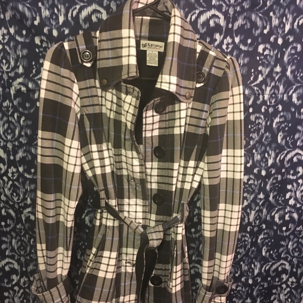 Girls Plaid Jacket size medium